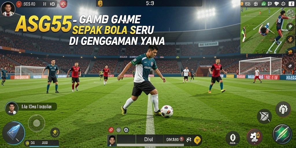 Tangkapan layar gameplay <strong>ASG55</strong> yang menunjukkan aksi menegangkan di lapangan.
