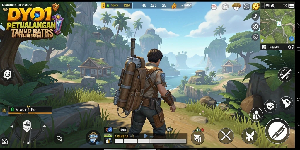 Screenshot gameplay DYO1 yang menunjukkan petualangan seru di dunia terbuka.