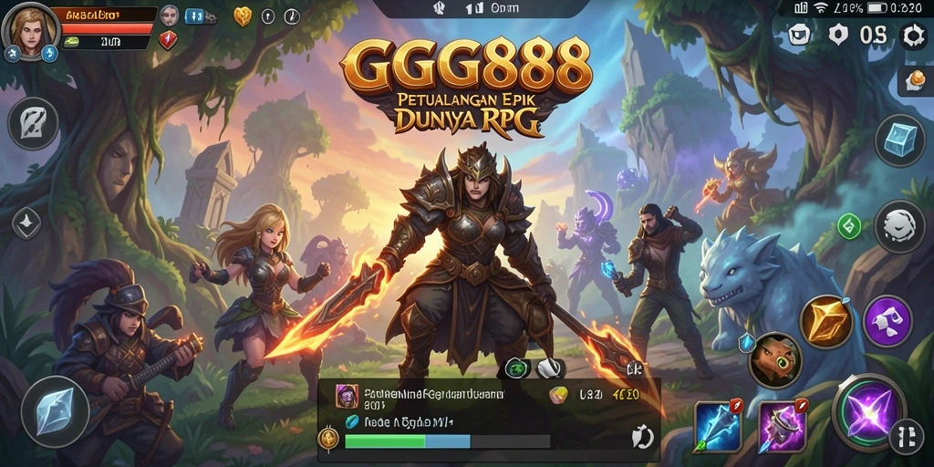 Screenshot gameplay GGG888 menampilkan pertempuran seru dalam dunia RPG yang menakjubkan.