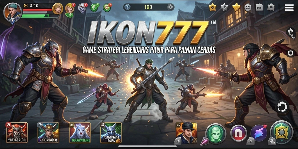 Tampilan gameplay IKON777 yang menampilkan aksi strategi seru.