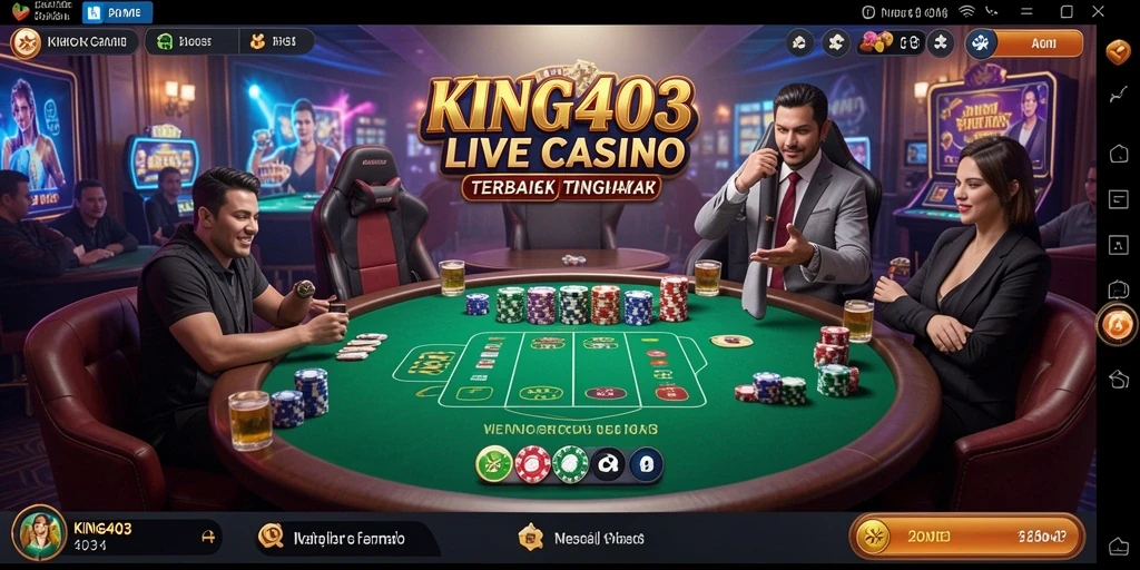 Tampilan gameplay Live Casino yang interaktif dan mengasyikkan.