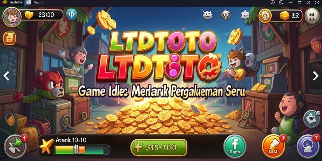 Screenshot LTDTOTO menampilkan gameplay seru dengan karakter yang beraksi dalam mode Idle.