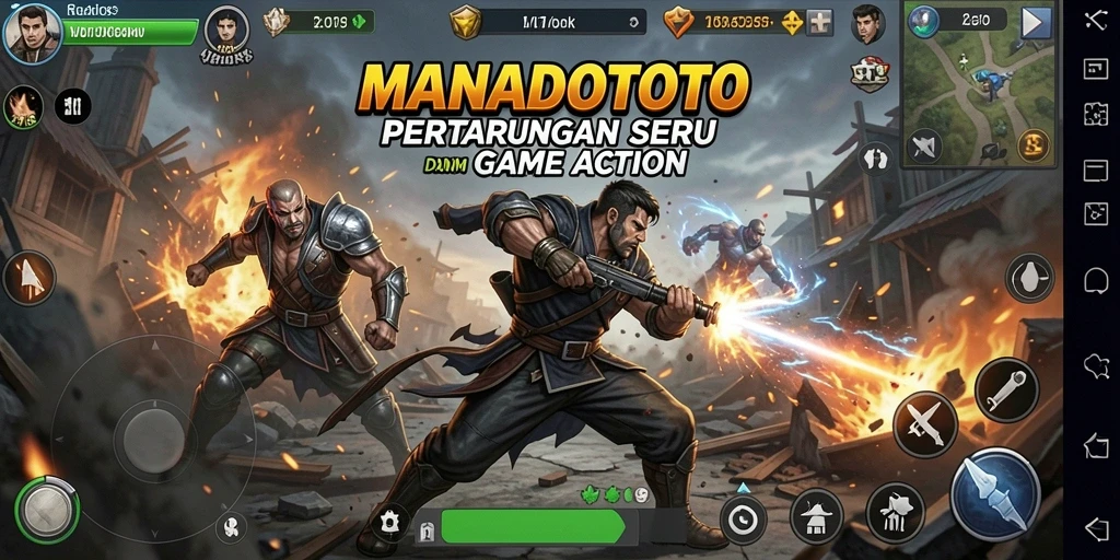 Tampilan gameplay MANADOTOTO penuh aksi yang mendebarkan.