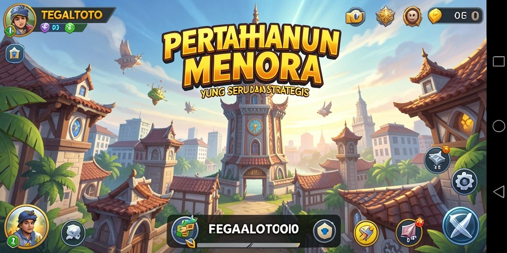 Tampilan gameplay menara dalam TEGALTOTO yang menarik dan menantang.